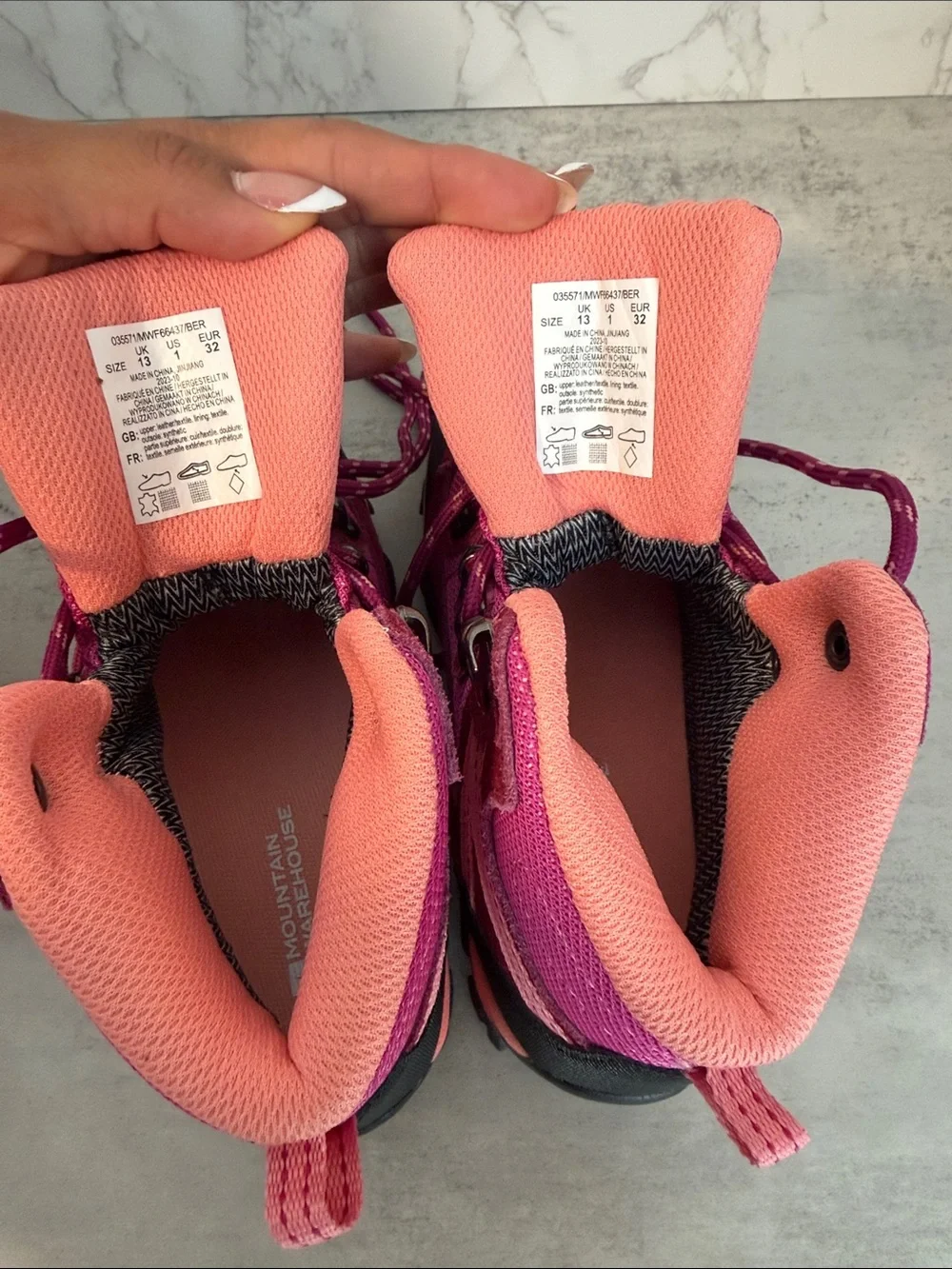 Kids Outdoor Hiking Boots in Magenta Pink